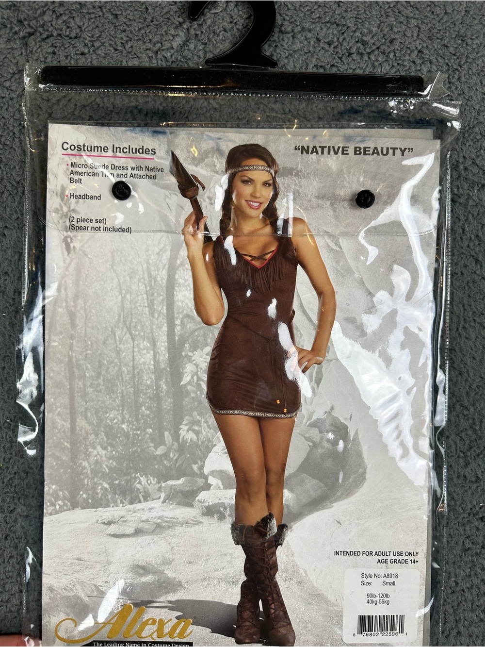 Alexa Native Beauty Costume Dress Brown Micro Suede Fringed Small A8918